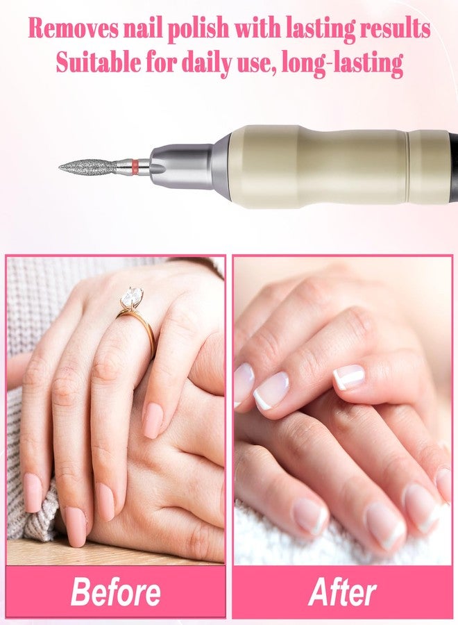 Eldraqth 10pcs Flame Bit for Nail Drill Cuticle Nail Drill Bits Set 3/32'' Diamond Naila Drill Bits for Dead Skin Professional Nails Dry Manicure Pedicure Shape Remove for Acrylic Gel Nail Salon Tools (Fine-F) - Image 5
